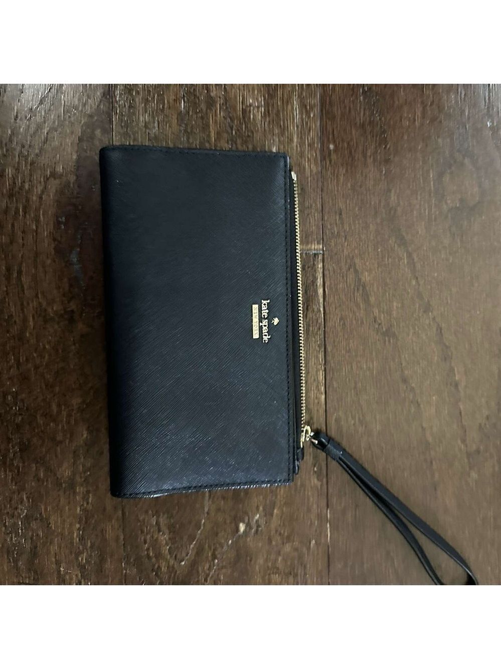 Kate Spade Black Leather Wristlet/wallet-EUC - Picture 10 of 11